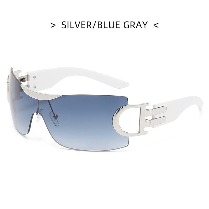 Minimalist High Level Frameless Metal Women Sunglasses