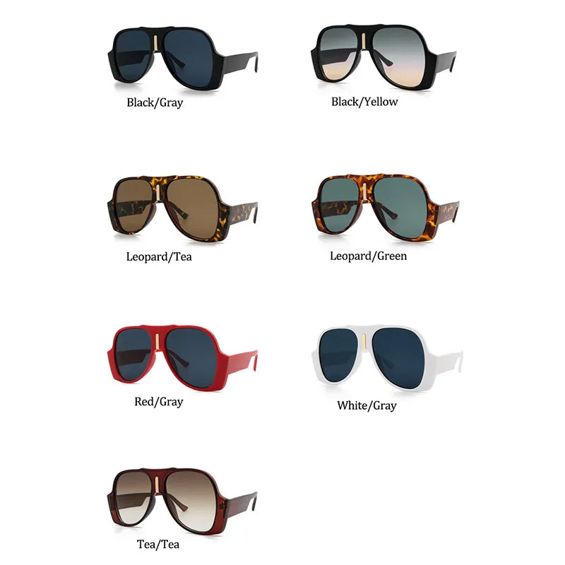 Timeless Oversized Pilot Gradient Luxury Sunglasses