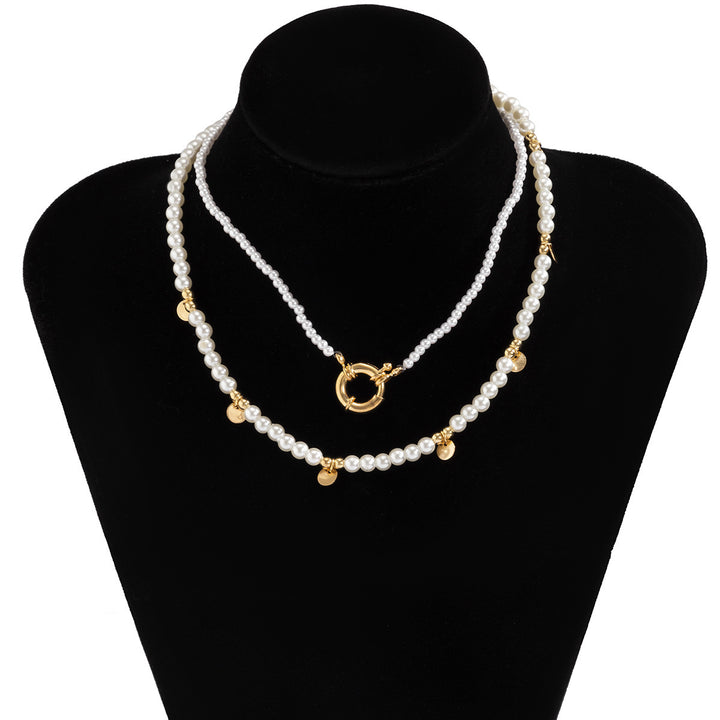 Timeless Elegant Beaded Pearl Pendant Necklace - Flossy Mom