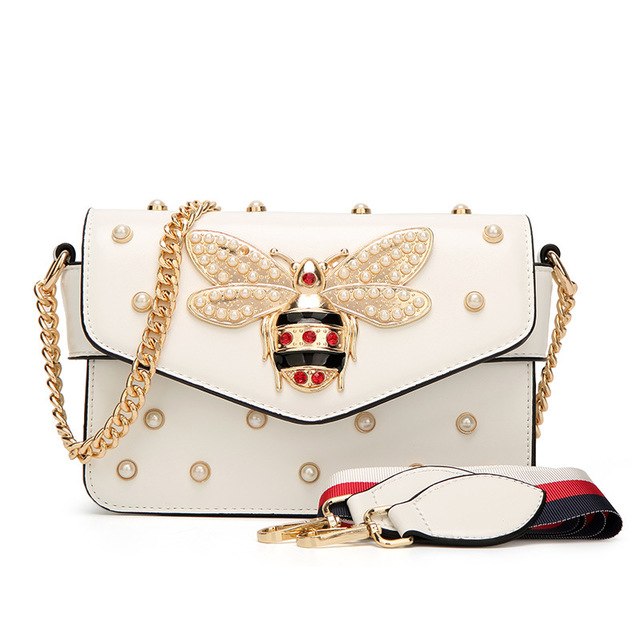 Women's Luxury Gold Bee Chain Bag - Shoulder Crossbody Style