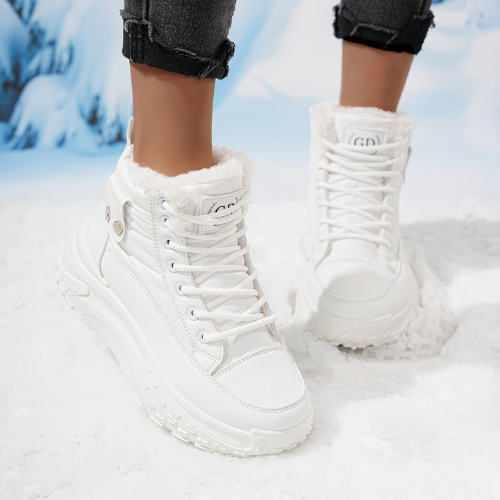 Thickened Plush Fur Lining Women's Snow Boots - Flossy Mom