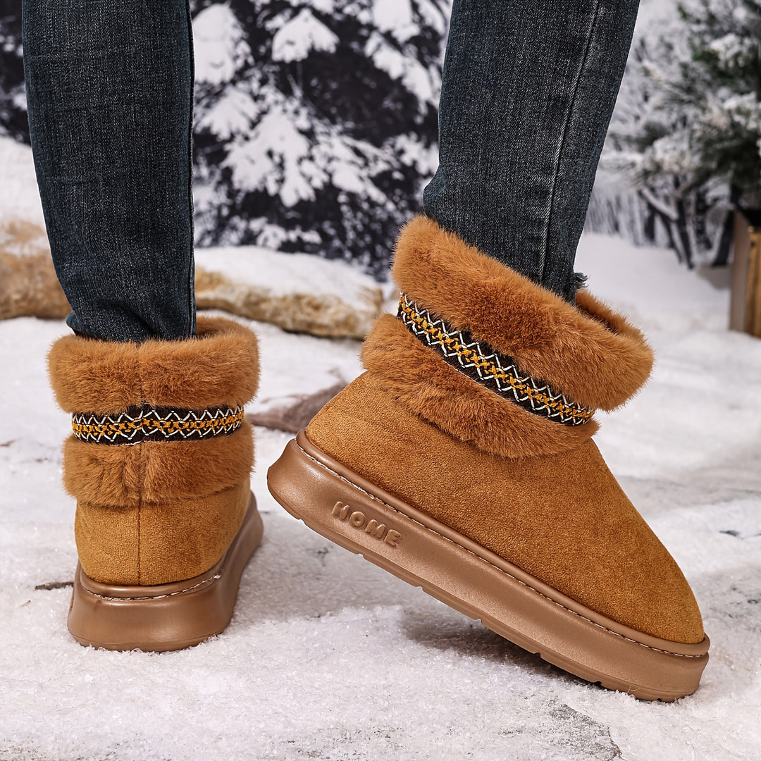 Cozy & Comfortable Warm Fleece-Lined Ankle Boots - Flossy Mom