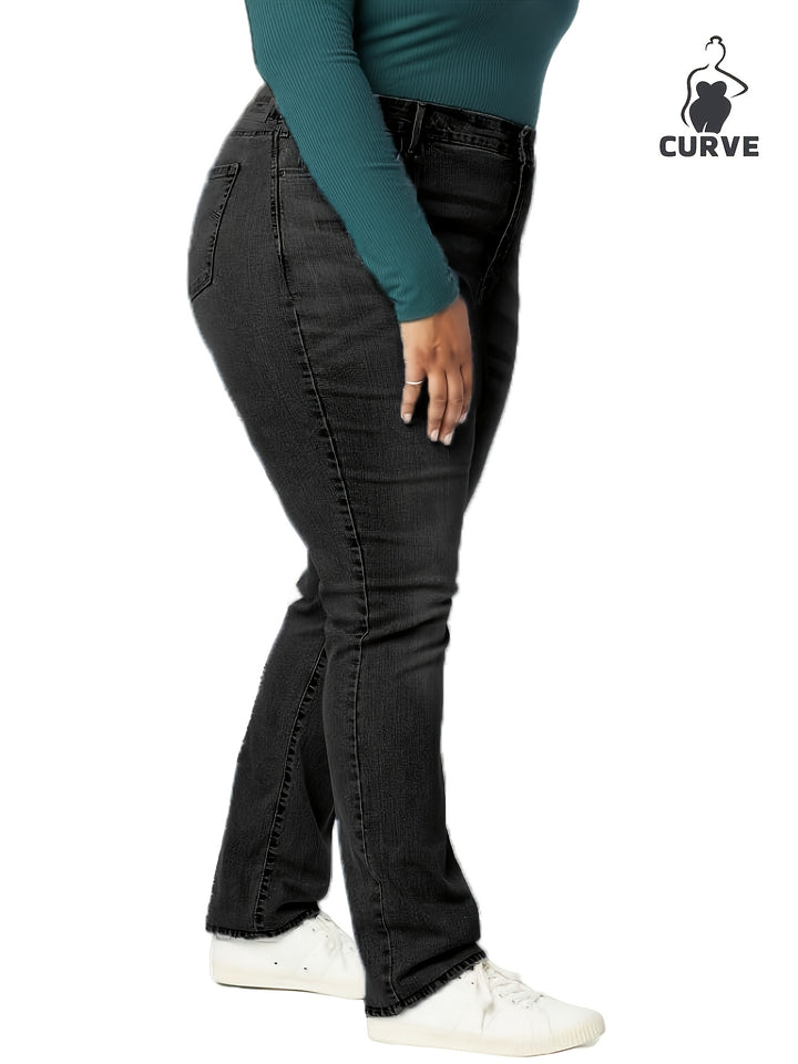 Movement Freedom Zipper Fly Bootcut Black Denim Jeans - Flossy Mom