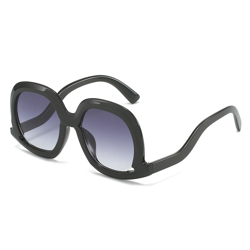 Celebrity Street Style Hollow Oval UV400 Sunglasses