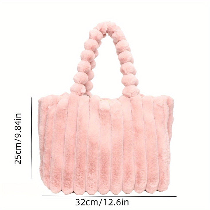 Versatile Soft Velvet-Like Texture Tote Handbags - Flossy Mom