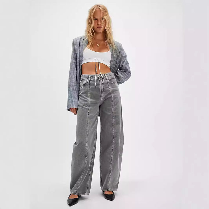 Women's Cloud-Soft Stretch Denim Gray Jeans