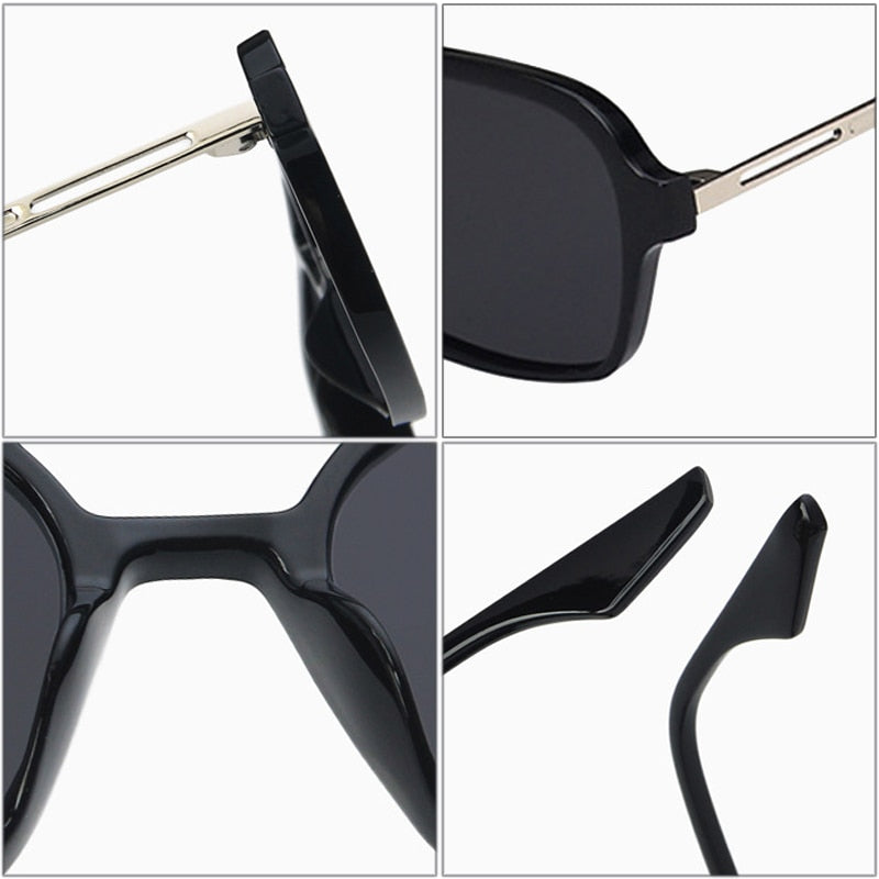 😎 Hollow Double Bridge Square Frames Sunglasses ✨ - Flossy Mom