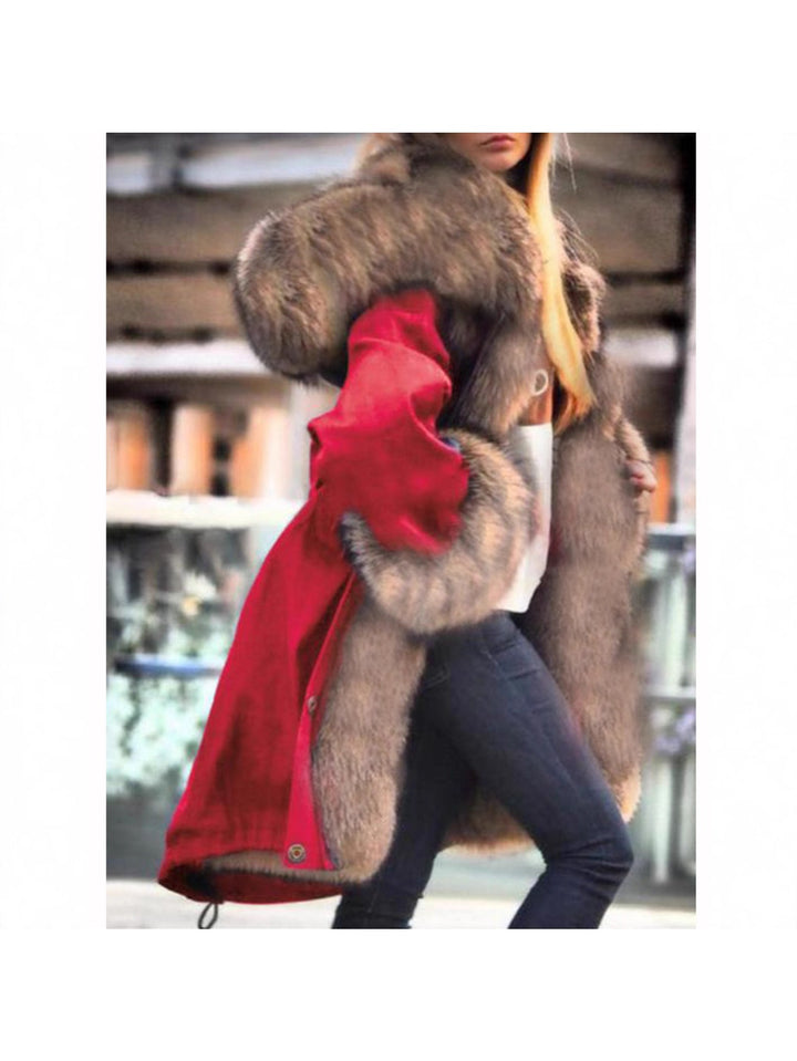 Glam Faux Fur Collar & Hood Winter Coats ✨ Soft & Stylish - Flossy Mom