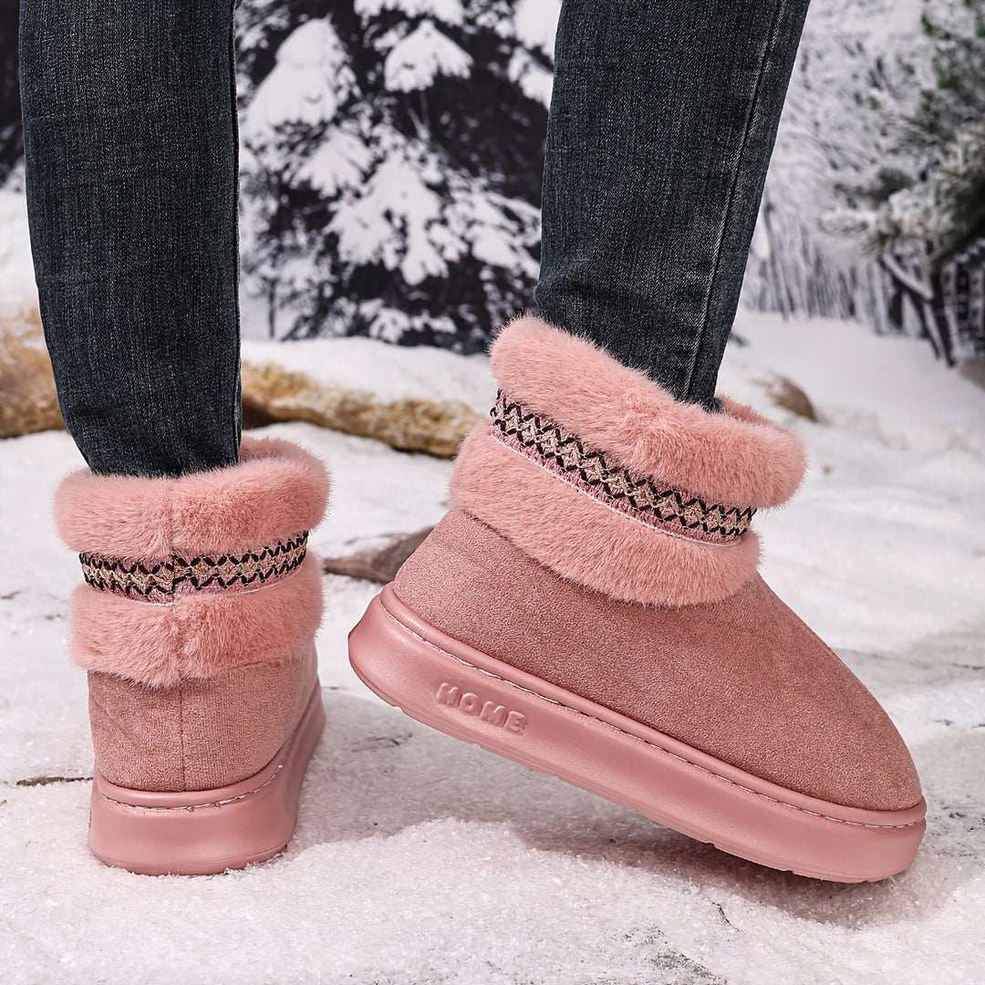 Cozy & Comfortable Warm Fleece-Lined Ankle Boots - Flossy Mom