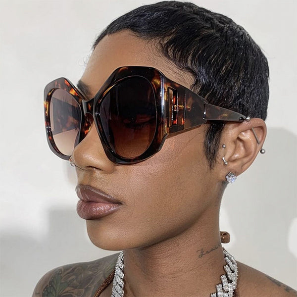 Modern Large Hollow Polygon Women’s Sunglasses