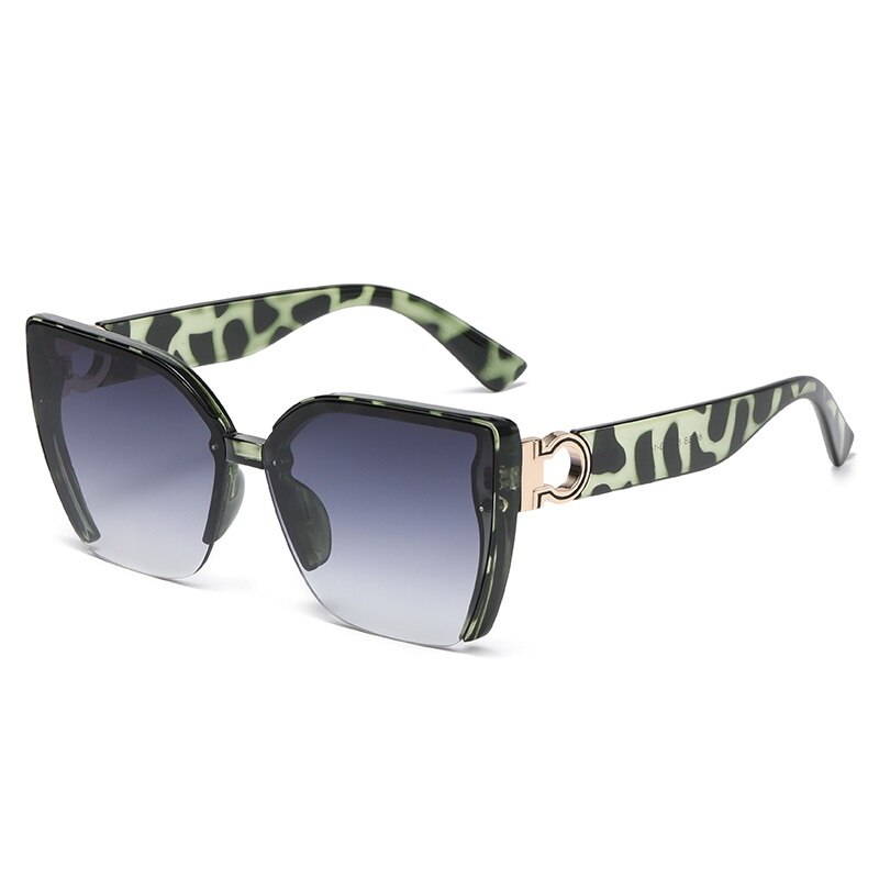 Timeless Semi Rimless Cat Eye Sunglasses For Ladies