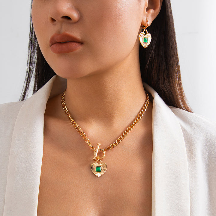Women's Luxury Diamond Necklace Set
