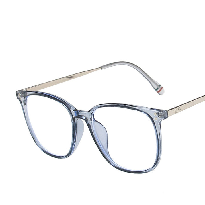 Women's Trendy Y2K Metal Frame Anti Blue Light Optic Lens Sunglasses