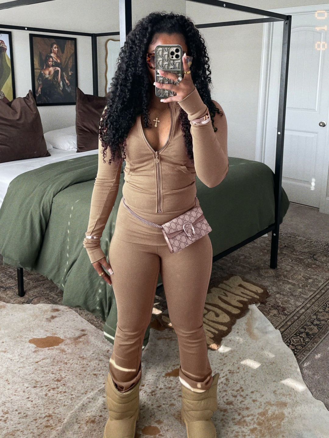 Sleek Velvet-Like Slim Crop Set | Sexy & Confident 💋 - Flossy Mom