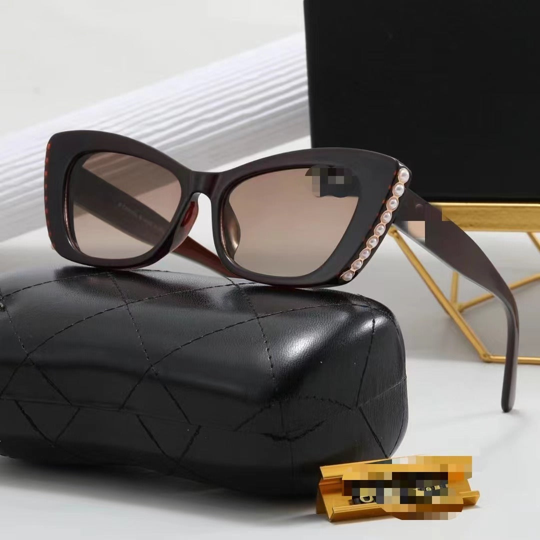 Couture Cat Eye Pearl Edge Women’s Sunglasses