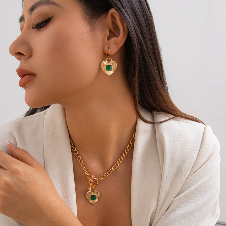 Women's Luxury Diamond Necklace Set