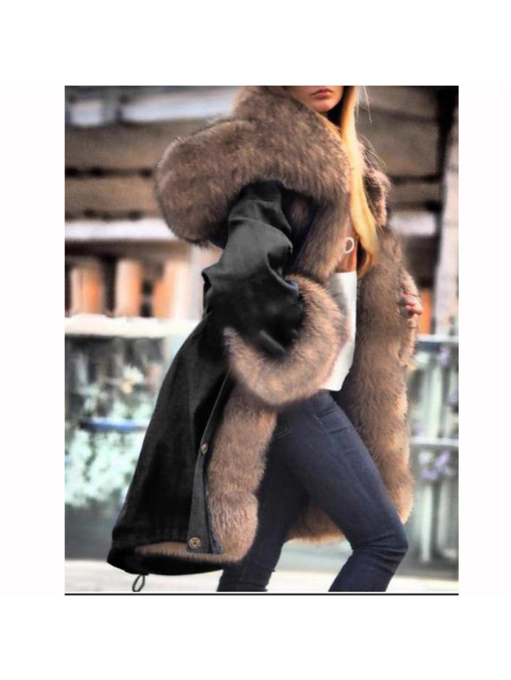 Glam Faux Fur Collar & Hood Winter Coats ✨ Soft & Stylish - Flossy Mom