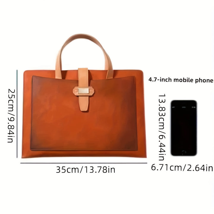 Retro Chic High- quality PU Leather Work Briefcase - Flossy Mom