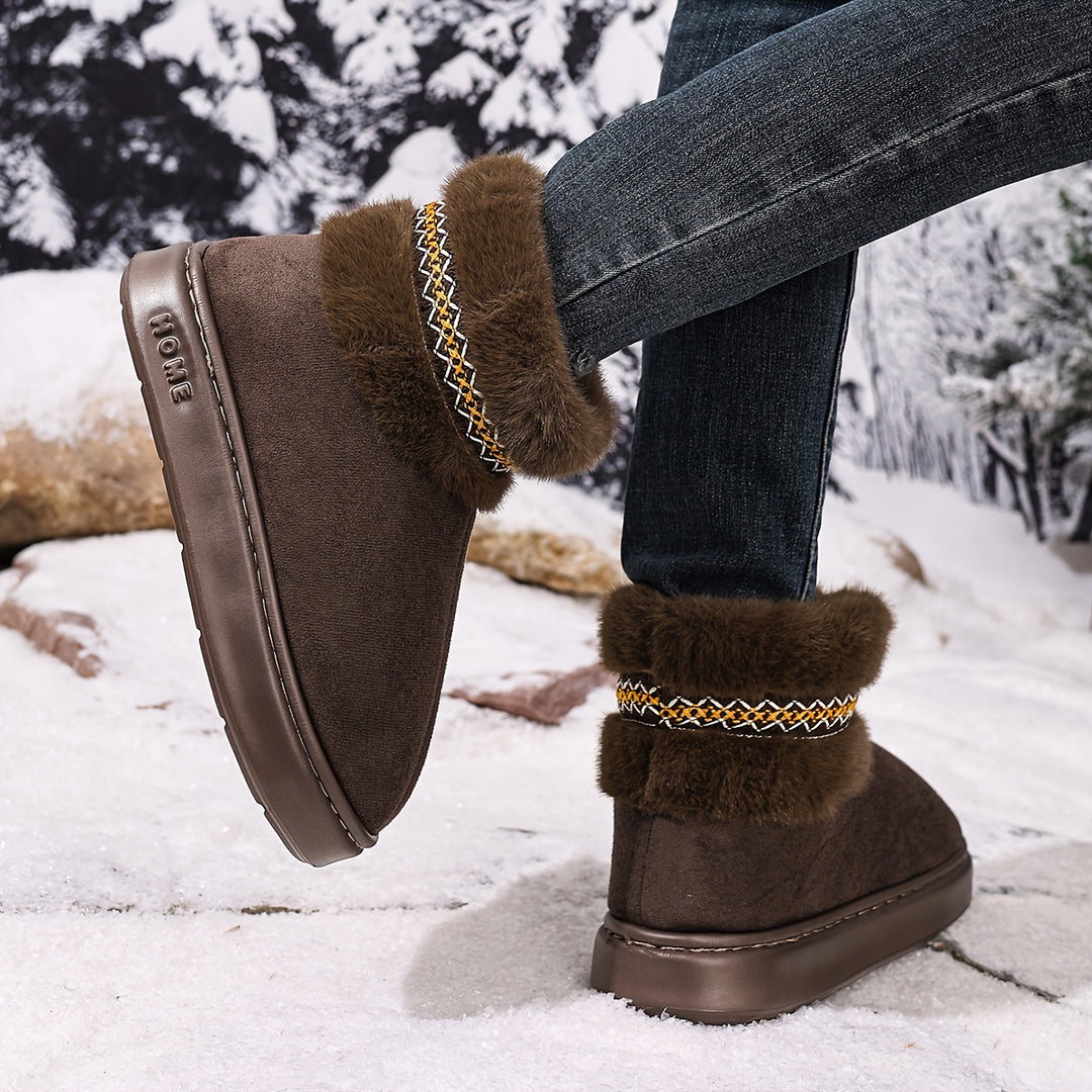 Cozy & Comfortable Warm Fleece-Lined Ankle Boots - Flossy Mom
