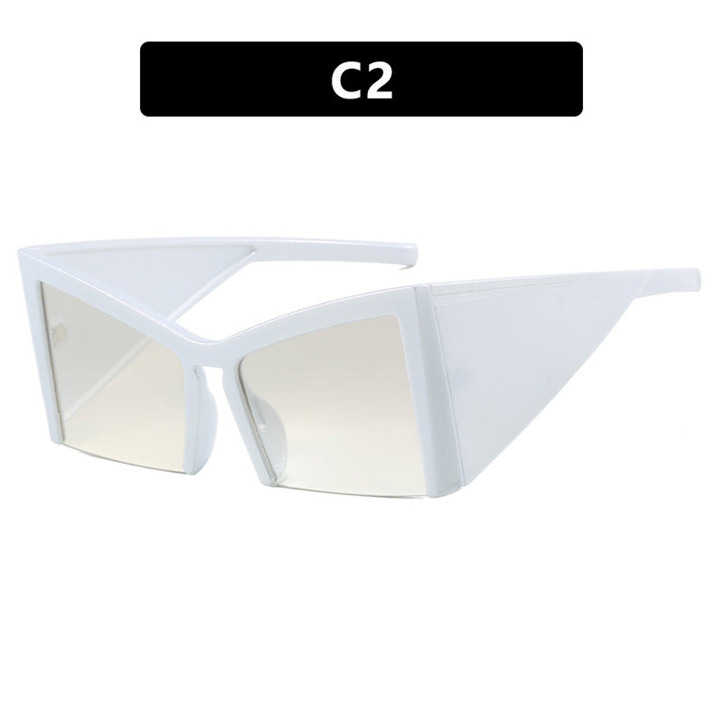 Modern Y2K Muse Oversized Half Concave Sunglasses - Flossy Mom