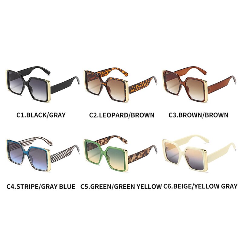 High Fashion Oversize Square UV400 Women’s Sunglasses