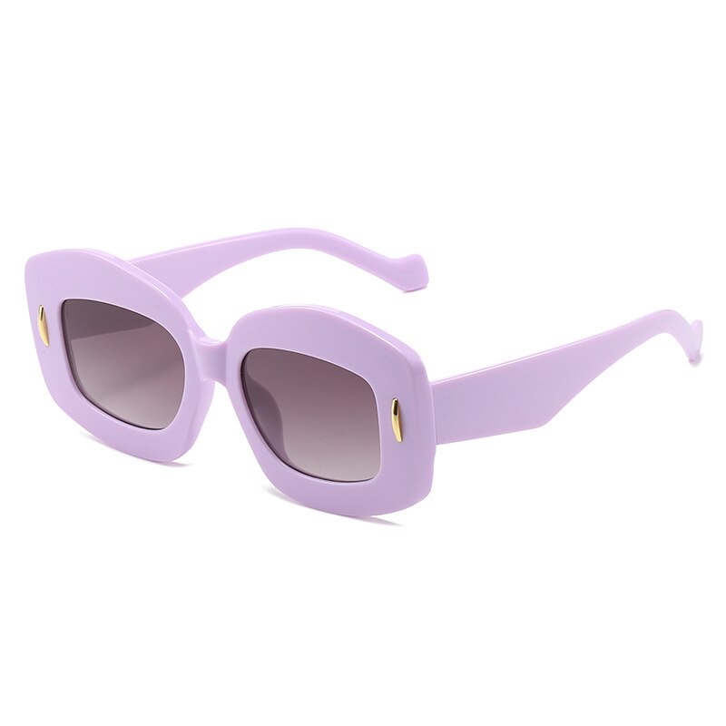 Goose Egg Square Rivet Cat Eye Sunglasses