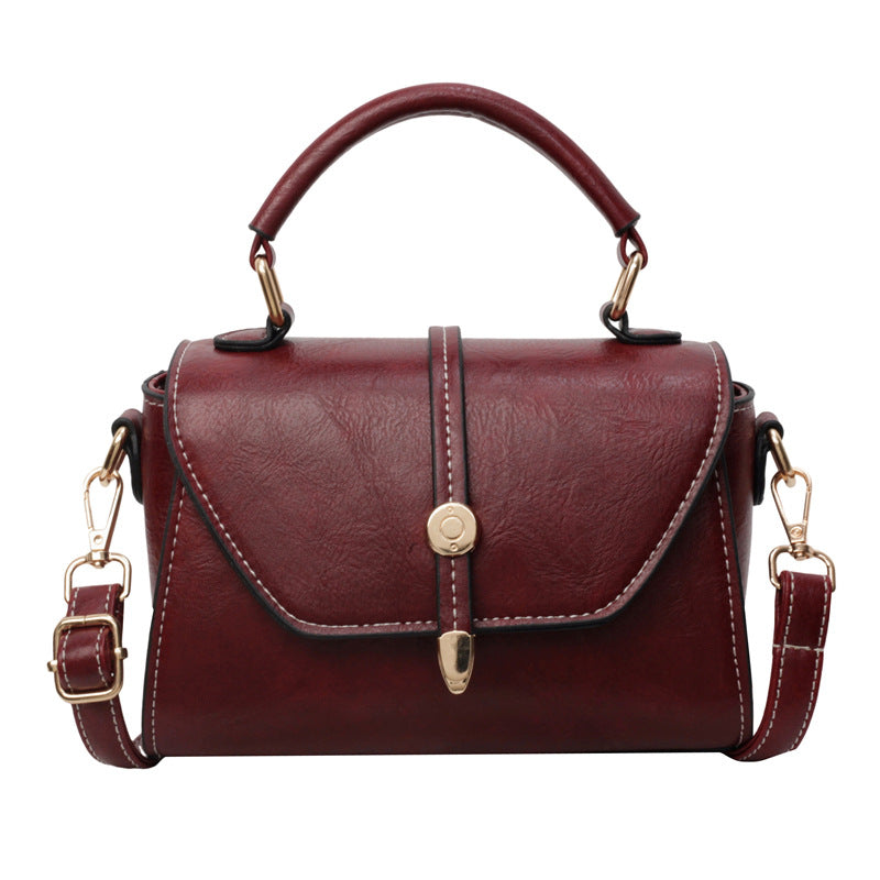 Women's Sleek Small Square Handbag In Green — Structured Designer-Inspired Crossbody Bag