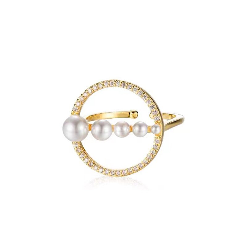 Women's Gothic Pearl Open Ring