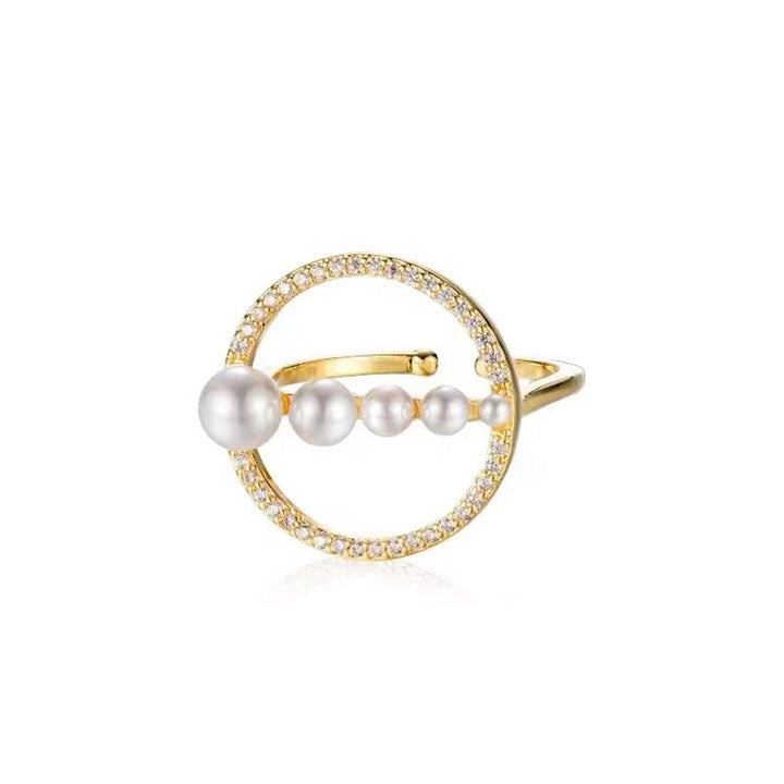 Women's Gothic Pearl Open Ring
