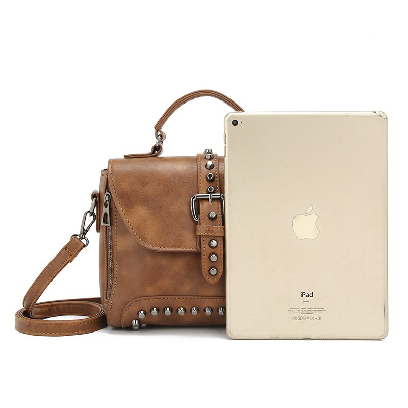 Classic Designer Vintage Rivet Leather Women’s Handbags