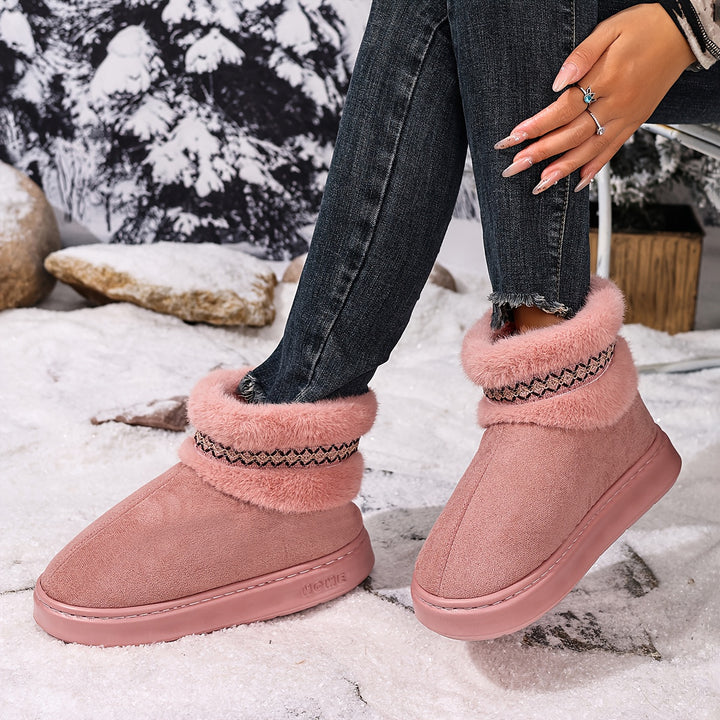 Cozy & Comfortable Warm Fleece-Lined Ankle Boots - Flossy Mom