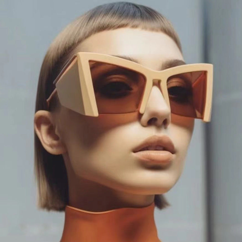 Modern Y2K Muse Oversized Half Concave Sunglasses - Flossy Mom