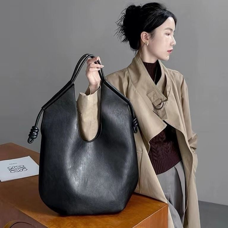 Women's Luxury Large Capacity Minimalist Shoulder Handbag Black