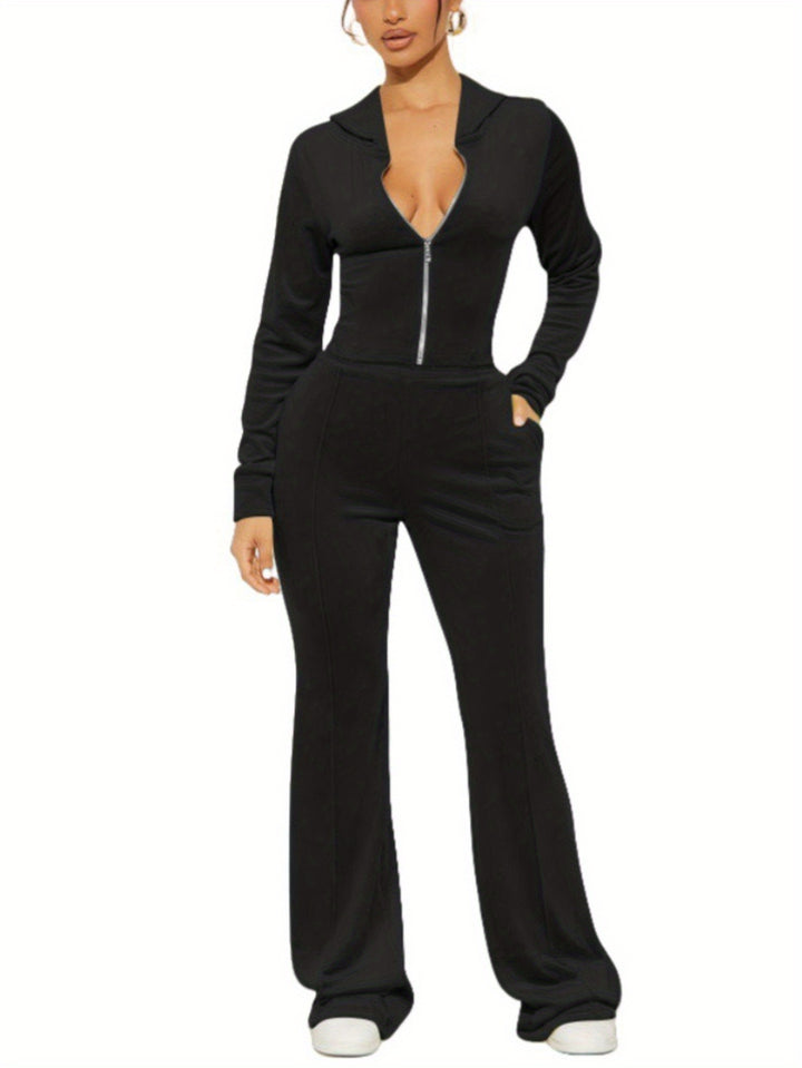 Sexy Mink Velvet Look Crop Hooded Tracksuits - Flossy Mom