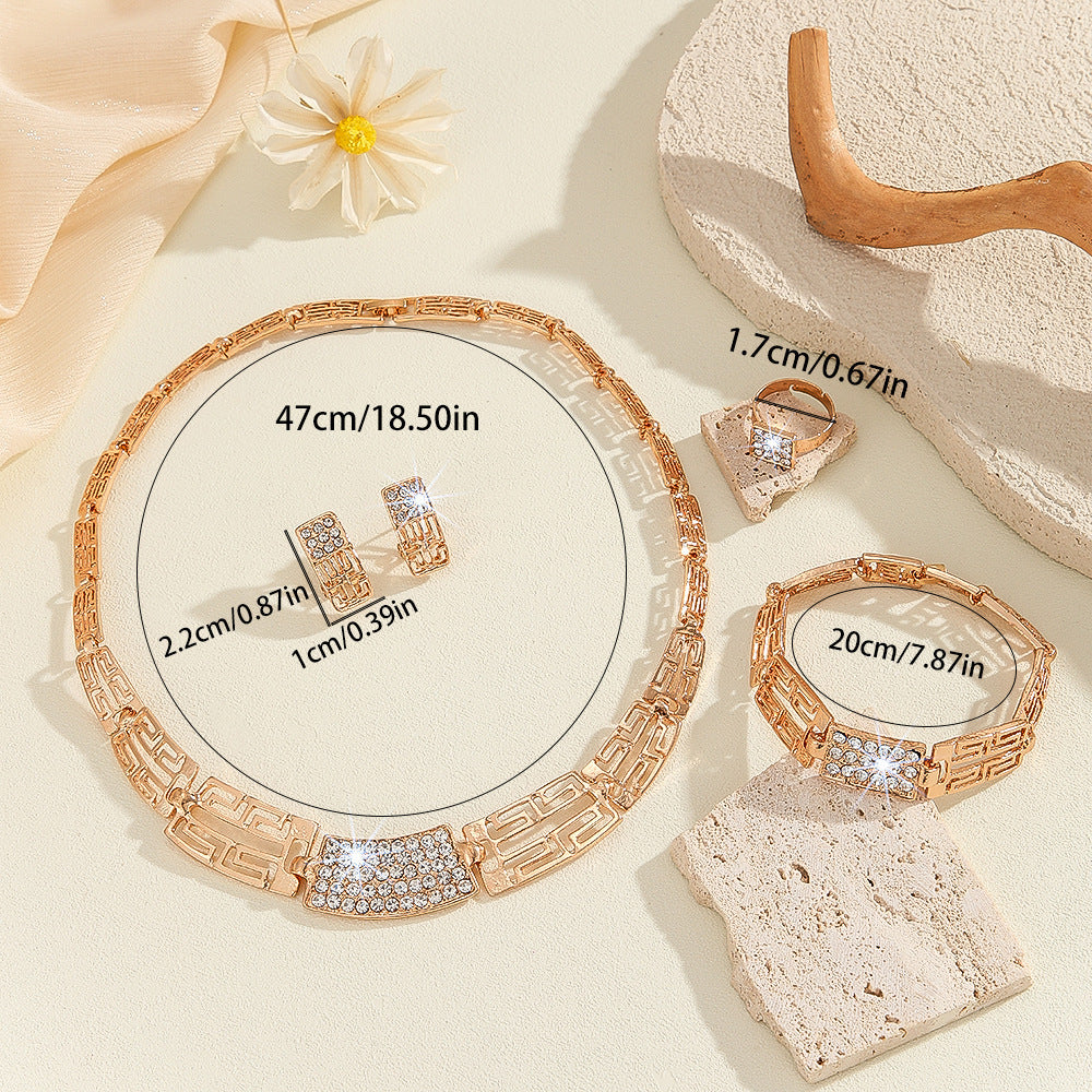 Luxury Bling Jewelry - Bracelet, Earrings & Ring - Flossy Mom