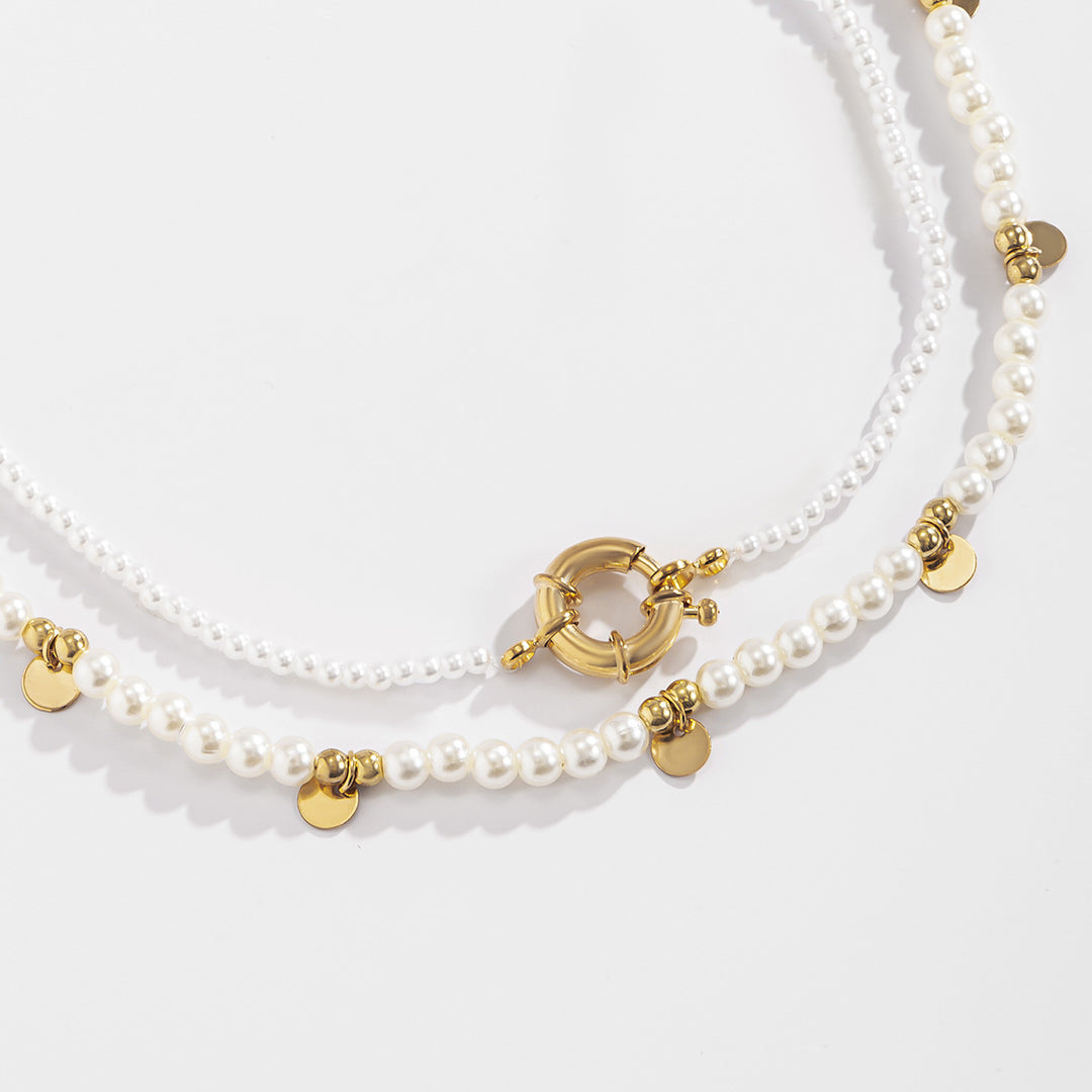 Timeless Elegant Beaded Pearl Pendant Necklace - Flossy Mom