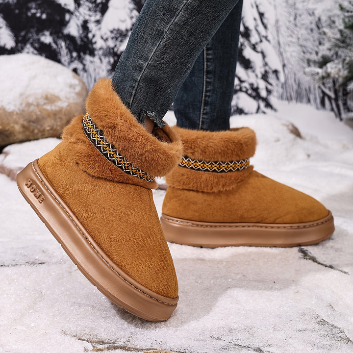Cozy & Comfortable Warm Fleece-Lined Ankle Boots - Flossy Mom