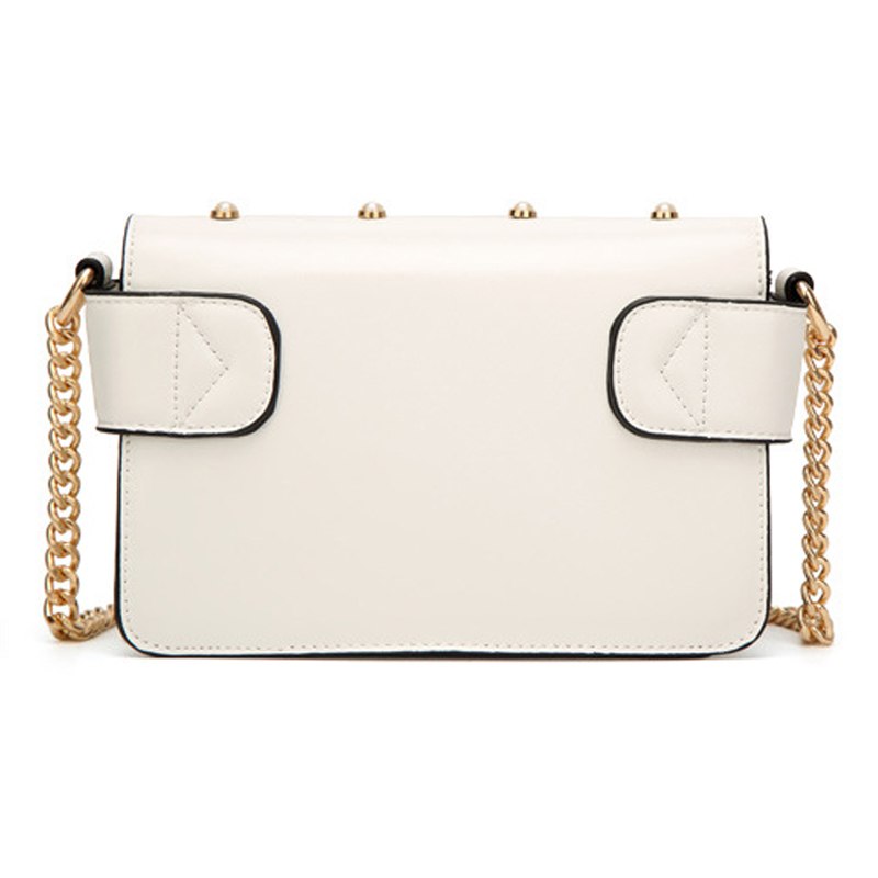 Women's Luxury Flap Handbag Back View - Designer Inspired Gold Bee Chain Bag