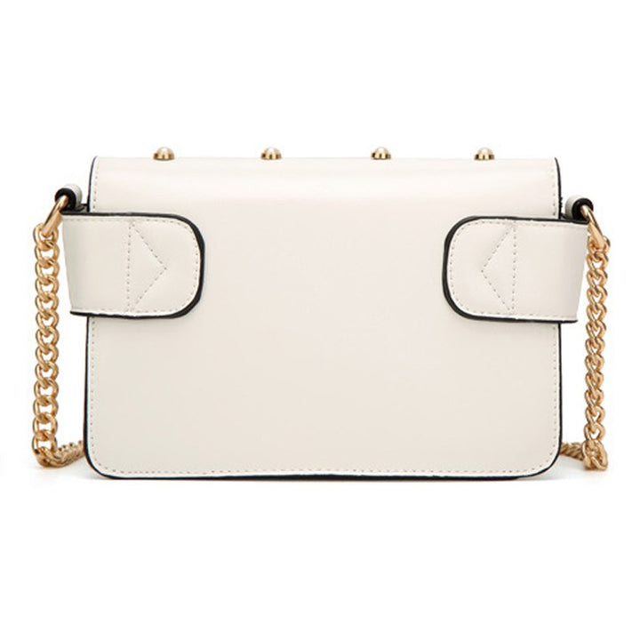 Women's Luxury Flap Handbag Back View - Designer Inspired Gold Bee Chain Bag