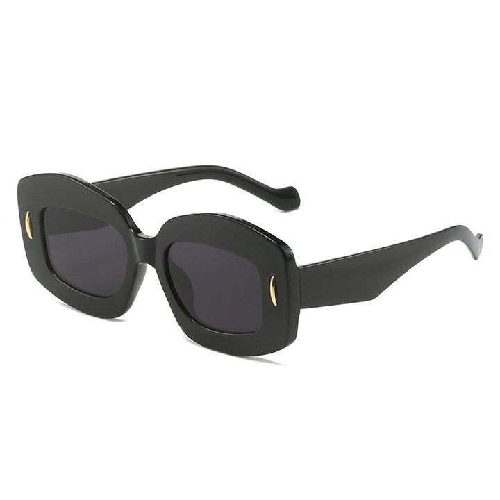 Goose Egg Square Rivet Cat Eye Sunglasses