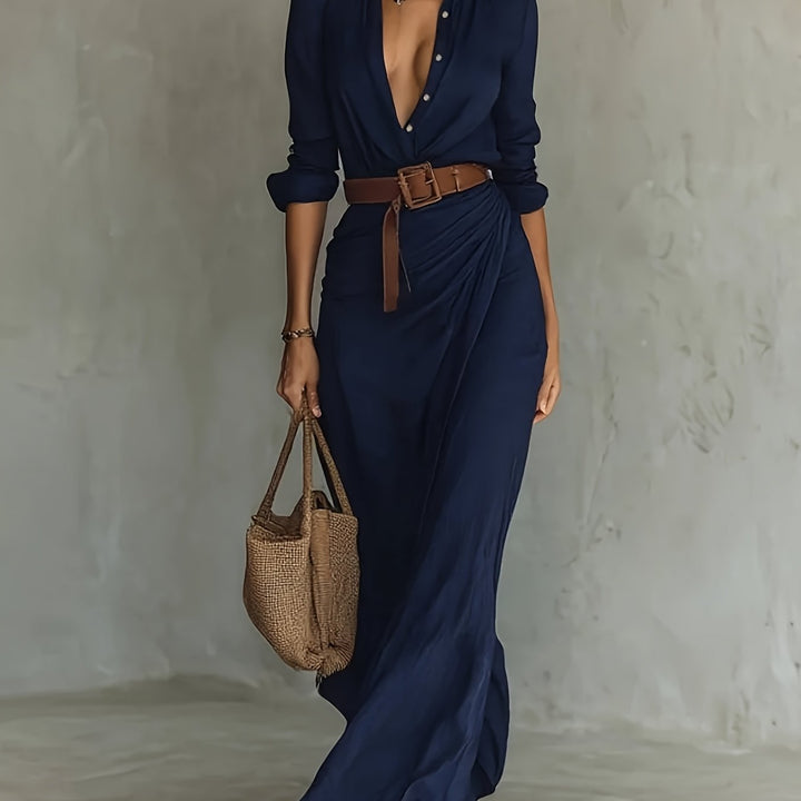 Retro High-Waisted Asymmetrical Hem Plus Size Dresses - Flossy Mom