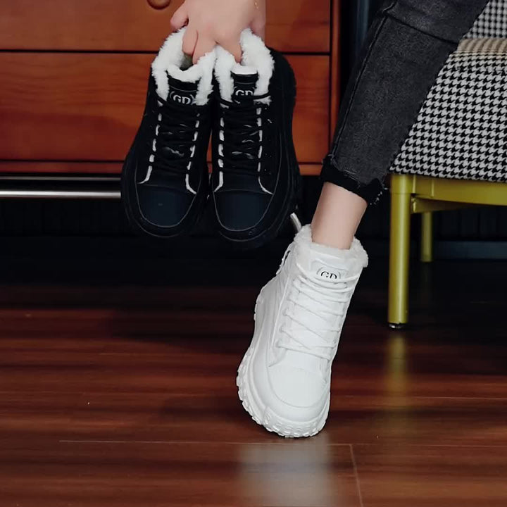 Thickened Plush Fur Lining Women's Snow Boots - Flossy Mom