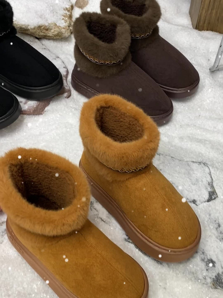 Cozy & Comfortable Warm Fleece-Lined Ankle Boots - Flossy Mom