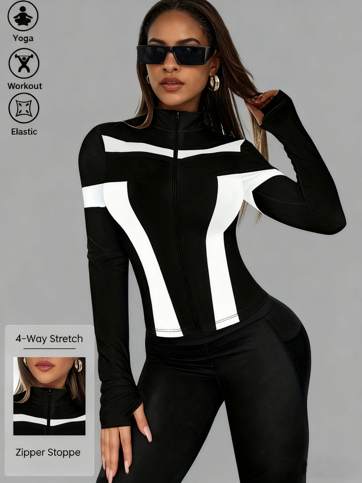 Sporty Zip Hoodie Jackets- Stretchy &amp; Fierce Fit - Flossy Mom