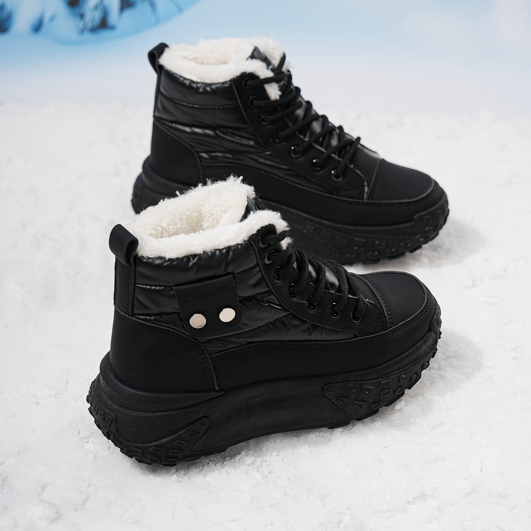 Thickened Plush Fur Lining Women's Snow Boots - Flossy Mom