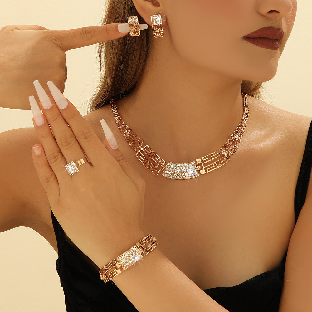 Luxury Bling Jewelry - Bracelet, Earrings & Ring - Flossy Mom