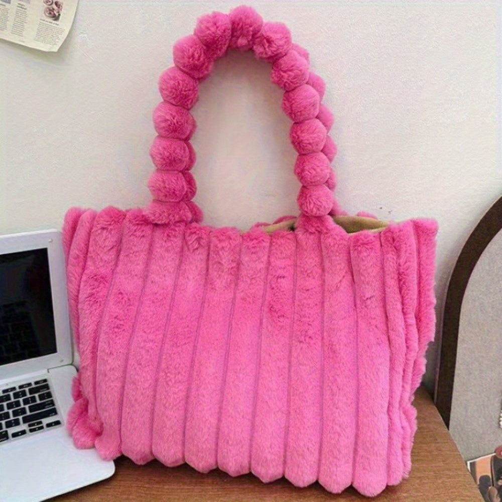 Versatile Soft Velvet-Like Texture Tote Handbags - Flossy Mom