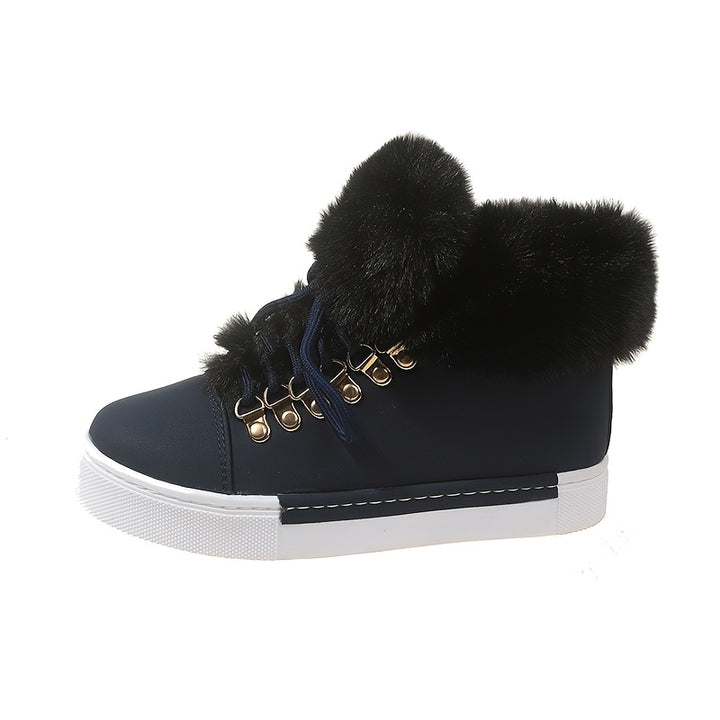 Warm Soft Fur Snow Sneakers - Stylish Comfort - Flossy Mom