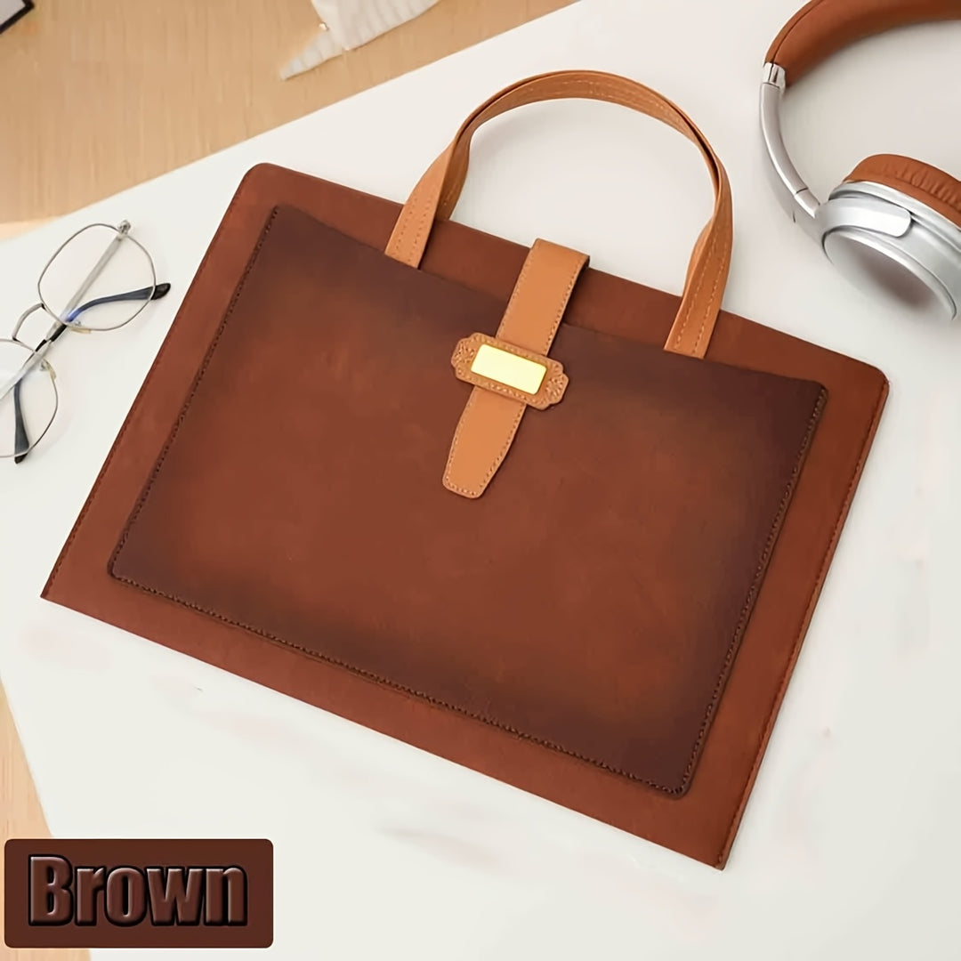 Retro Chic High- quality PU Leather Work Briefcase - Flossy Mom