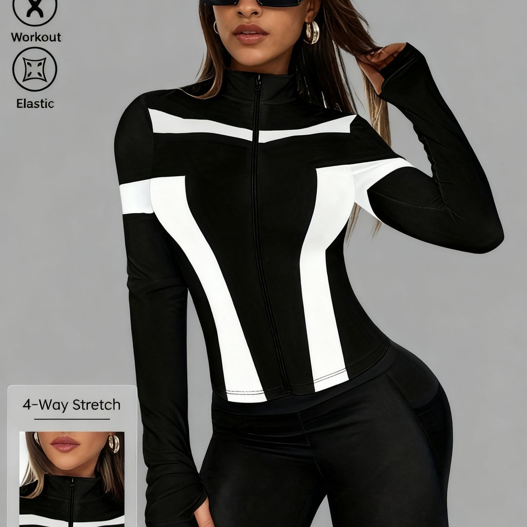 Sporty Zip Hoodie Jackets- Stretchy &amp; Fierce Fit - Flossy Mom